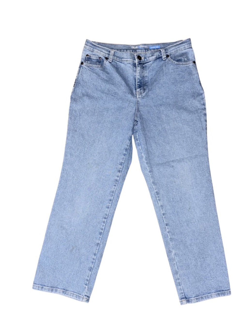 Style & Co. Light Blue Easy Fit Petite Straight Leg Jeans - Size 12P SHORT - Picture 4 of 8
